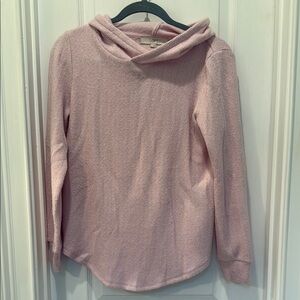 LOFT Pink Cowl Neck Sweater